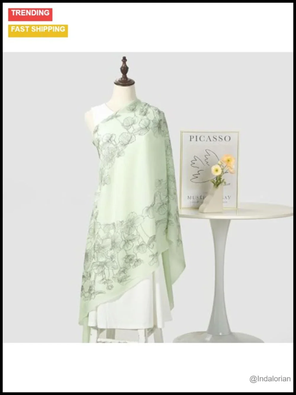 Cashmere-soft Mercerized Wool Shawl Pashmina Lightweight Travel Wrap Evening